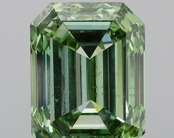 Emerald Step Cut Lab Grown Diamond 9.14ct Fancy Intense Green SI1 | IGI Certified | Rare Ethical Green Diamond for Custom Engagement Ring