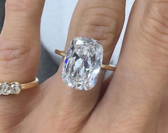 5 Carat Cushion Cut Lab Grown Diamond Engagement Ring | IGI Certified