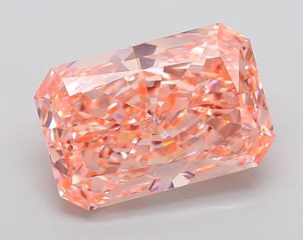 Radiant Cut Lab Grown Diamond 13.24ct Fancy Vivid Pink VVS2 IGI Certified for Engagement Ring