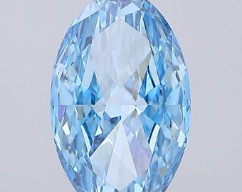 15.07 Carat Oval Cut Fancy Vivid Blue Lab Grown Diamond | VVS2 | IGI Certified