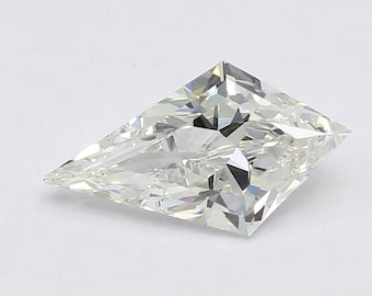 Anillo de compromiso con diamante cultivado en laboratorio de talla cometa de 1,96 ct, color F, claridad VS1, certificado por IGI.