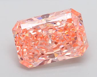 Radiant Cut Lab Grown Diamond 14.72ct Fancy Vivid Pink VS2 IGI Certified Loose Diamond for Custom Engagement Ring