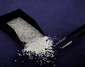 Lote de diamantes cultivados en laboratorio: 0,80 mm redondos D-E VVS1-VVS2 Suministros para manualidades