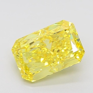 5.05ct Radiant Cut Lab Grown Canary Yellow Diamond: VS1 Clarity, IGI Certified