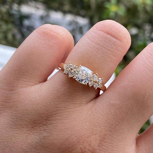 Square Cushion Cut 1ct Lab Grown Diamond Engagement Ring | 1 Carat Lab Created Diamond Ring | Cushion Diamond Ring | Custom Fine Jewelry