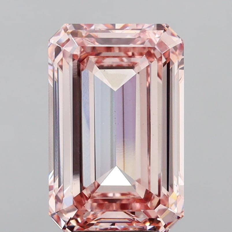 7.02カラット IGI認定 ファンシーインテンスピンク エメラルドカット