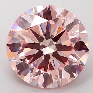 Round Cut Lab Grown Diamond 6.00ct Fancy Intense Pink VS1 IGI Certified | Rare Pink Diamond for Custom Ring or Fine Jewelry Design