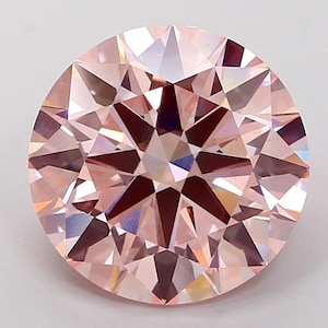7 Carat Round Fancy Intense Pink Lab Grown Diamond | IGI Certified | VS1 Clarity | Loose Diamond for Custom Ring