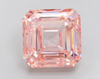 IGI Certified 20.33ct Fancy Intense Pink Square Emerald Cut Lab Grown Diamond – VS2 Clarity – Rare and Magnificent