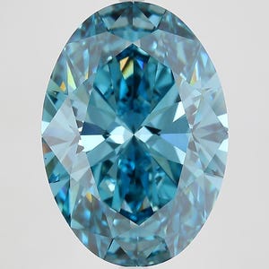 5.02ct Oval Lab-Grown Fancy Vivid Blue Diamond, VS1, IGI Certified