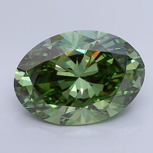 Oval Cut 6.00ct Fancy Vivid Green Lab-Grown Diamond | VS1 Clarity | IGI Certified | Rare & Sustainable Luxury