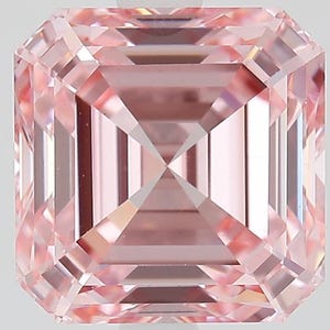 3.22ct Fancy Vivid Pink Lab Grown Diamond: Asscher Cut VS1, IGI Certified