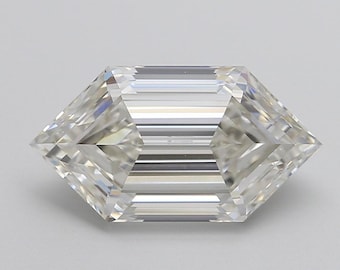 Diamante cultivado en laboratorio de talla hexagonal de 5,02 ct: piedra de compromiso única con certificación IGI