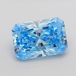 8.03ct Square Cushion Lab Grown Fancy Vivid Blue Diamond, VS1 Clarity (IGI Certified)