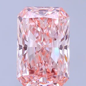 Radiant Cut 7.05ct Fancy Vivid Pink Lab Grown Diamond | IGI Certified VS1 | Rare Ethical Diamond for Engagement Ring or Fine Jewelry