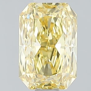 1.52ct Radiant Cut Lab Grown Diamond: Fancy Vivid Yellow VS1, IGI Certified