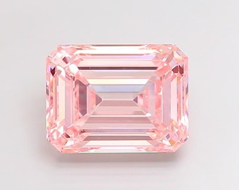 Emerald Cut Lab Grown Diamond 9.05ct Fancy Intense Pink VS1 | Loose Diamond | IGI Certified | Custom Engagement or Jewelry Center