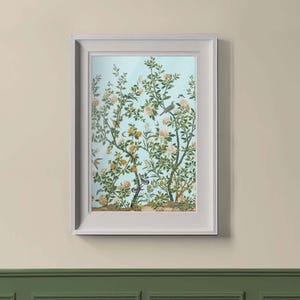 Chinoiserie Wall Art, Chinoiserie Print, Bird Printable Wall Art, Grandmillenial Art, Grandmillenial Decor, Instant Digital Download