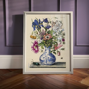 Chinoiserie Wandkunst, botanische Chinoiserie Wandkunst, Ingwerglas Druck, Grandmillenial Art, Grandmillenial Dekor, sofortiger digitaler Download