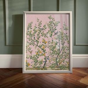 Chinoiserie Wall Art, Chinoiserie Print, Bird Printable Wall Art, Grandmillenial Art, Grandmillenial Decor, Instant Digital Download