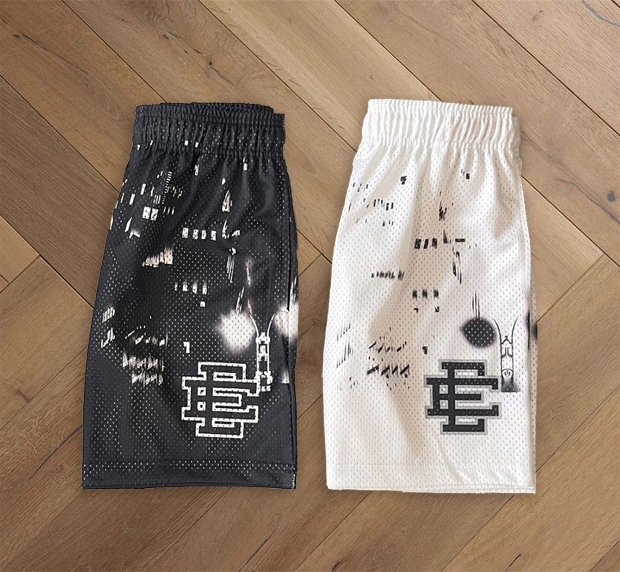 Discover Branded Basic Mesh Shorts