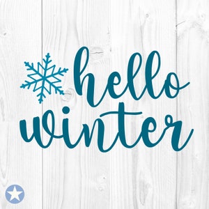 Bonjour hiver SVG, hiver SVG, joyeux Noël SVG, Noël SVG, neige SVG, Bonjour hiver coupe fichiers, Silhouette, Cricut, SVG, Png