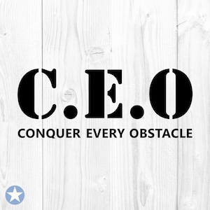 CEO Svg, Conquiste todos os obstáculos Svg, Boss Svg, Business Svg, Motivational Svg, Entrepreneur Svg, Silhouette, CEO Cut Files, Cricut, Svg, Png