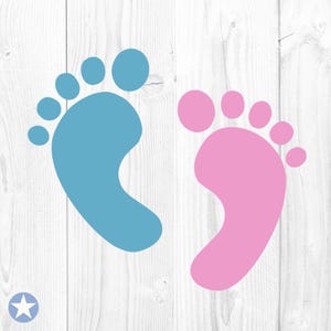 Baby voeten Svg, Baby voetafdruk Svg, Baby Svg, voeten Svg, Boy Feet Svg, Girl Feet Svg, Baby Feet Pink en Blue Svg, Cut Files, Cricut, Svg, Png