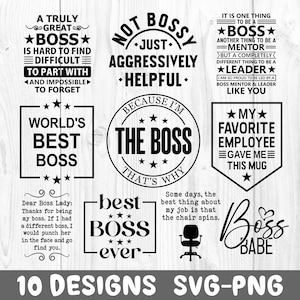 Baas Svg bundel, baas Svg, grote baas Svg, de baas Svg, omdat ik de baas Svg ben, cadeau voor baas Svg, Boss Cut-bestanden, Cricut, Svg, Png
