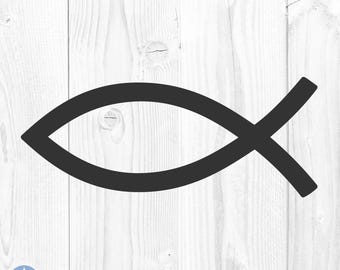 Christian Fish Svg, Jesus Fish Svg, Ichthys Svg, Christian Svg, Religious Fish Symbol Svg, God Svg, Silhouette, Cut Files, Cricut, Svg, Png