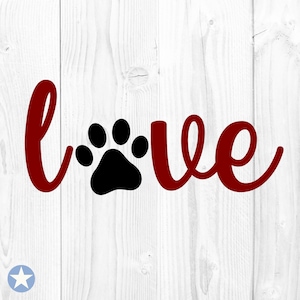 Love Dog Cat SVG, Love Dog SVG, Love Cat SVG, Hundeliebhaber SVG, Katzenliebhaber SVG, Pfotensvg, Silhouette, Love Dog Cat Cut Dateien, Cricut, Svg, Png