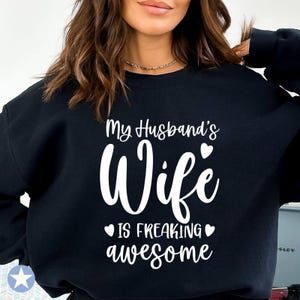 La esposa de mi esposo es increíble (SVG), Esposa (SVG), Frases de matrimonio (SVG), Camiseta de esposa (SVG), Divertido (SVG), Archivos de corte de esposa, Cricut, SVG, Png