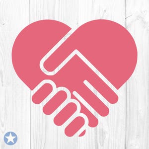Stretta di mano del cuore in formato Svg, Stretta di mano in formato Svg, Stringere la mano in formato Svg, Cuore in formato Svg, Popolare in formato Svg, Silhouette, File tagliati della stretta di mano del cuore, Cricut, Svg, Png