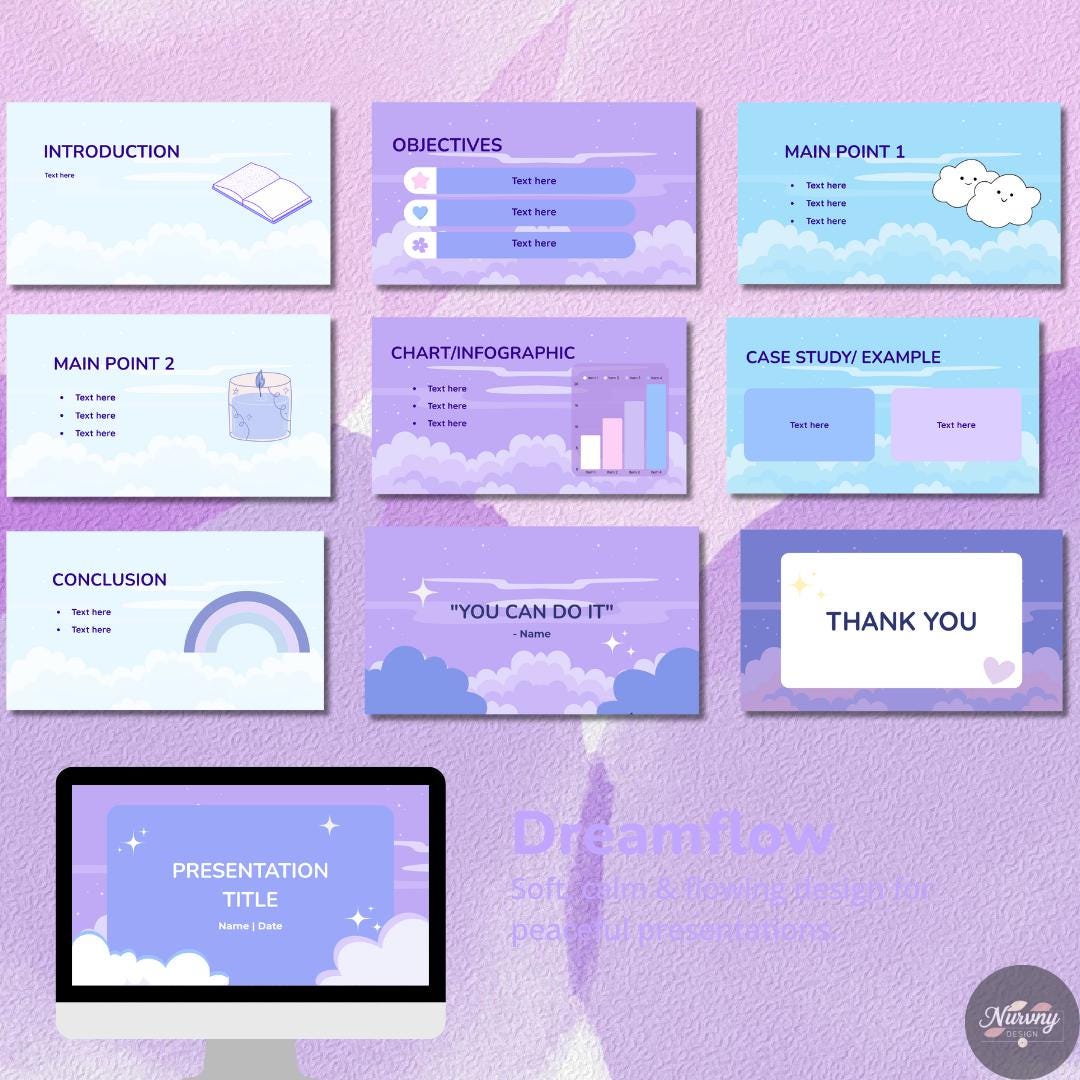 Dreamflow – Aesthetic Canva Presentation Template | 10 Editable Slides ...