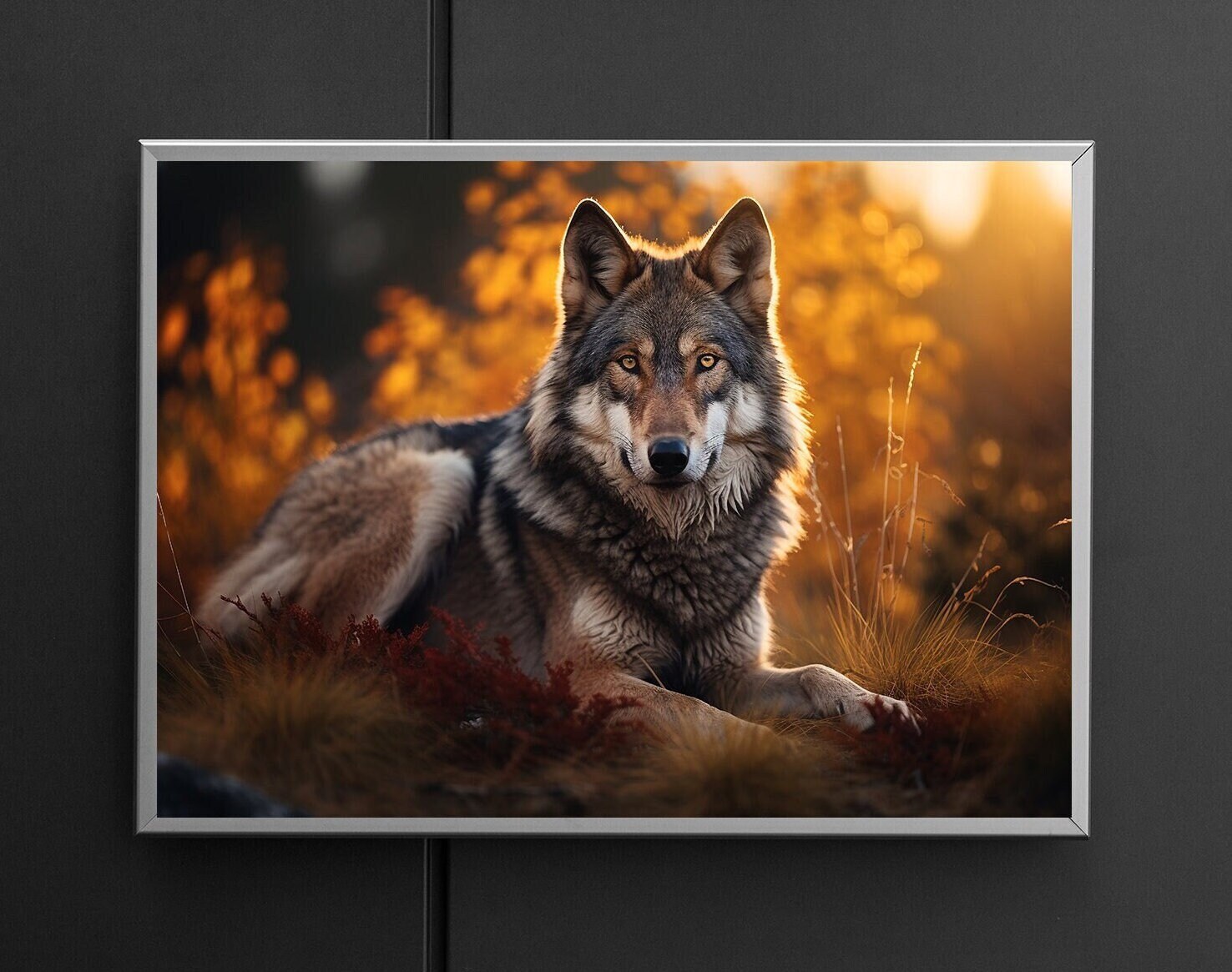 Wolf leinwand