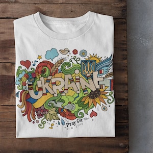 Support Ukraine Street Art T-Shirt fundraiser stand with Ukraine shirt Ukraine seller Ukraine Shop