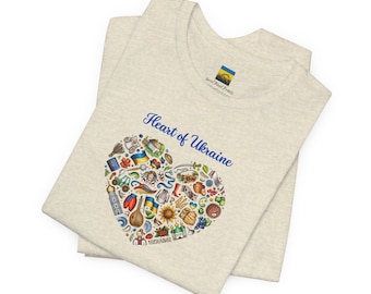 Support de collecte de fonds pour t-shirt personnalisé Soutenez l'Ukraine Heart avec une chemise de l'Ukraine Vendeur de l'Ukraine Boutique de l'Ukraine
