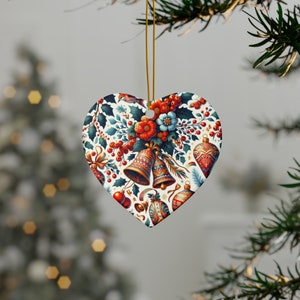 Ukrainian Heritage Festive Ceramic Ornament: Petrykivka Elegance