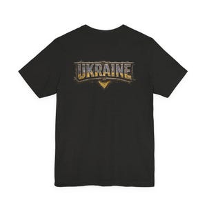 Ukraine Grunge Emblem T-Shirt, Beunruhigt-Ukrainischer Stolz T-Shirt Bild 4