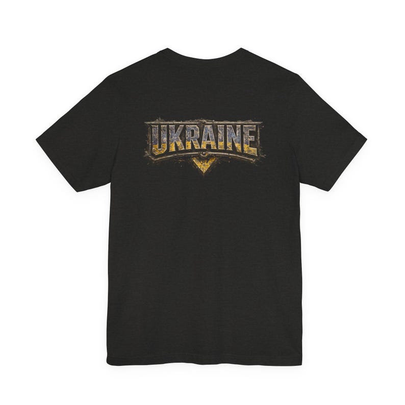 Ukraine Grunge Emblem T-Shirt, Beunruhigt-Ukrainischer Stolz T-Shirt Bild 4
