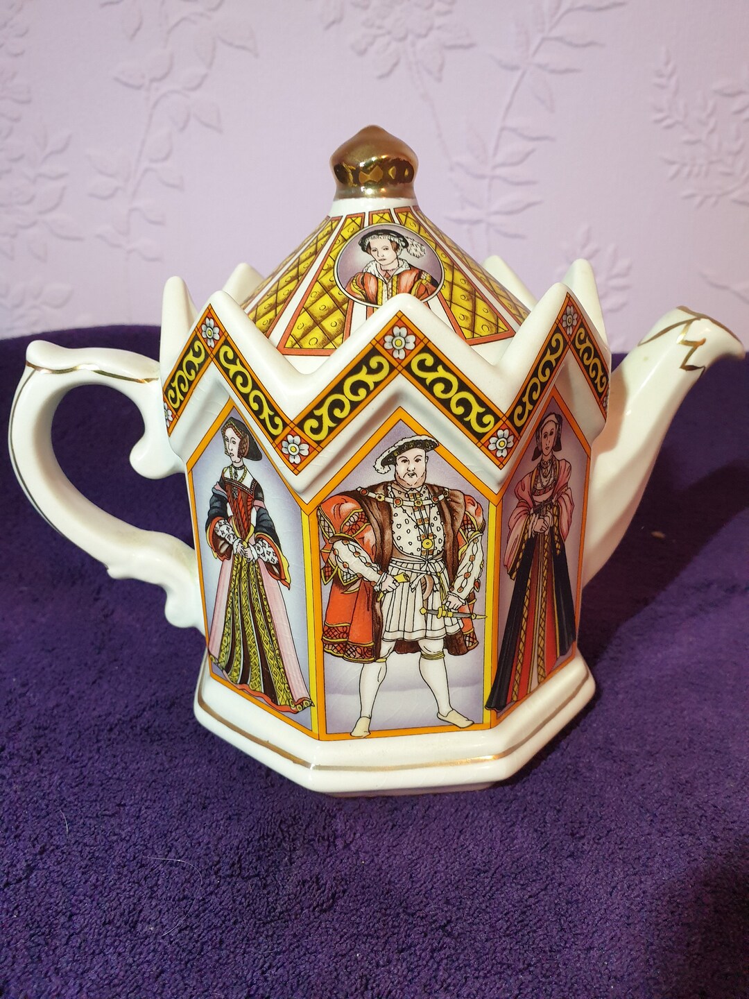 Sadler Henry VIII and His Six Wives Octagon Teapot 1980's Etsy UK