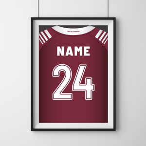Arte mural personalizado de los QLD MAROONS, póster personalizado de State of Origin, regalo artístico para fans de los QLD Maroons, póster de arte imprimible digitalmente