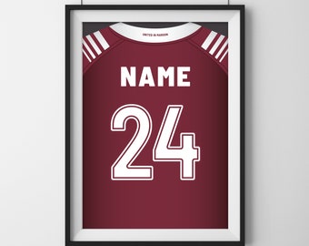 Arte de camiseta personalizada de los QLD Maroons: Póster personalizado para aficionados (impresión digital)