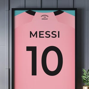 Messi Soccer Art Print: Kids Bedroom Football Decor (Instant Download Poster) Inter Miami Home