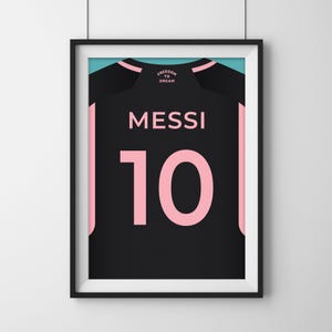 Messi Soccer Art Print: Kids Bedroom Football Decor (Instant Download Poster) Inter Miami Away