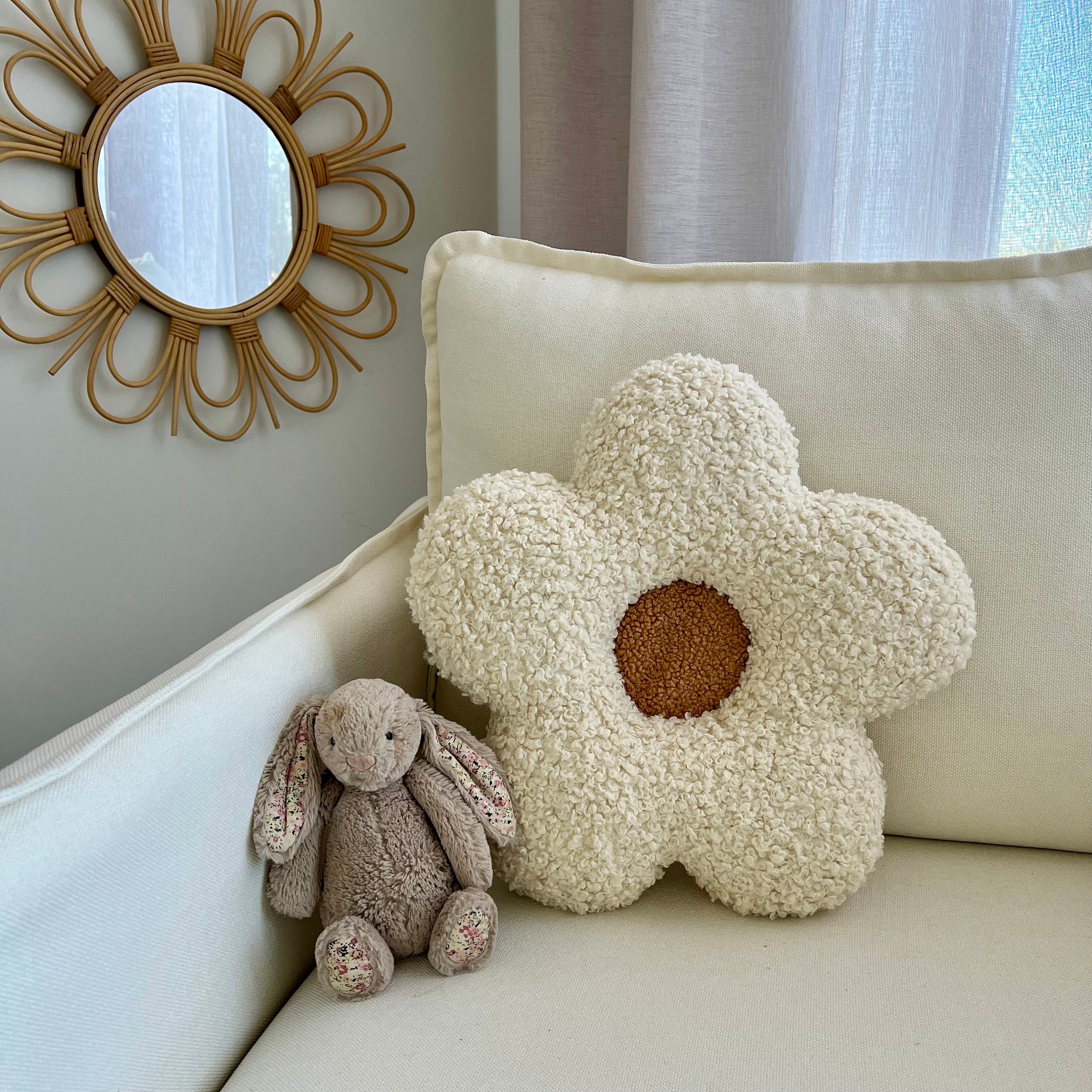 Tan top colour cushions