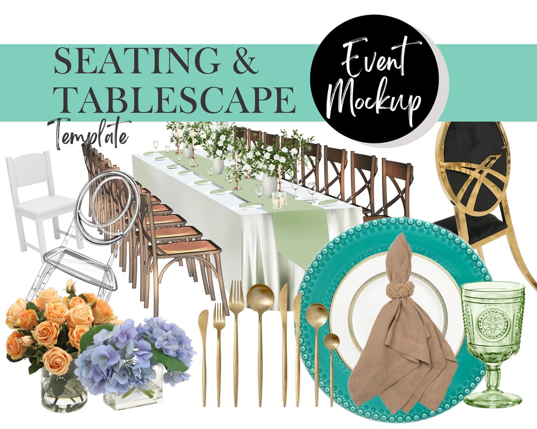 SEATING & TABLESCAPE Table Setting Event Mockup Event Etsy