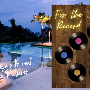 record display mockup for wedding, party, event