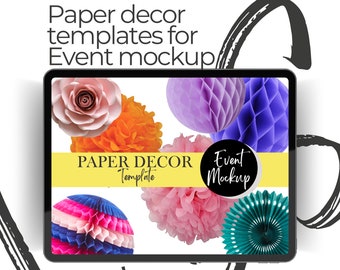 PAPER DECOR, Event styling, Party backdrop, Event planning, Event decor, party mockup, small business, backdrop mockup, wedding mockup