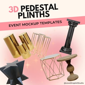 PEDESTAL STANDS, Event styling, Party backdrop, Event planning, event mockup, backdrop mockup, Event decor, wedding planning, plinths, plan
